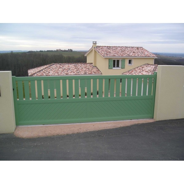 PORTAIL ALUMINIUM COULISSANT LALANDE | Procloture Portails et portillons en aluminium ajouré Illzach 8